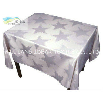 Polyester Printed Satin Fabric Coated Teflon For Table Cloth